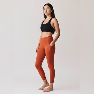 REI Women's High-Waisted Burnt Orange Leggings with Pockets. Size X-Small